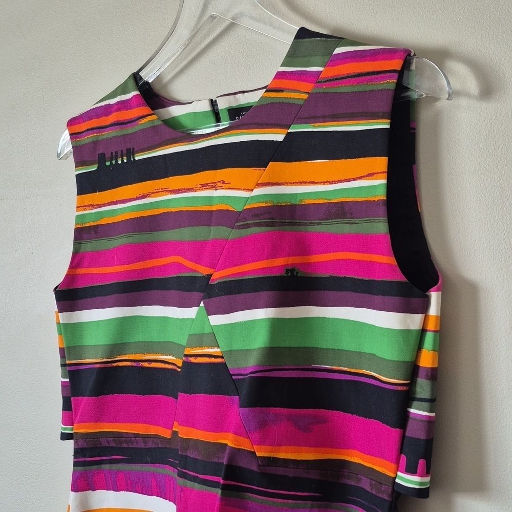 Kate Spade Saturday Sunset Striped Sleeveless Shift Dress, Size 4, Multi-Colored - Picture 2 of 8
